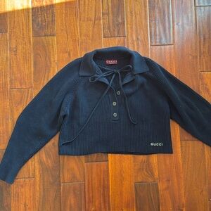 Gucci Navy Sweater, size Large